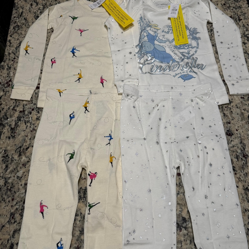 2 GAP Kids Organic Brushed Cotton Pajama Sets
